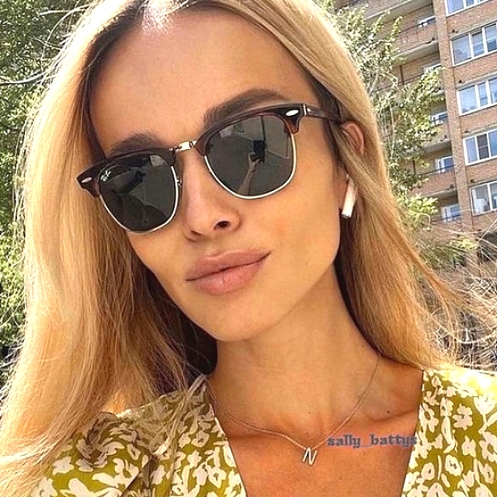 Ray-Ban (Store Display) Clubmaster Green Lens RB3016 Tortoise